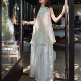 New Chinese Style Dress New Popular Pop Cutting Flowers This Year