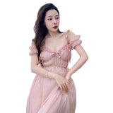 French Hepburn Style Dress Stunning Pure Desire Versailles Fairy Birthday Party Banquet Court Wind Dress Dress