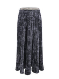 [Wang Dye] National Wind Snow Neal 100 Folded Skirt Female A-Word Half-Dress Winter Long New Model