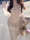 Strictly Selected Vivi Japanese Knitted Pure-Wand-Style Knitted Jersey Lace Lace Sling Vest Woman