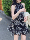 Who Said It Is Not Pure Love Of God Of War? Chiffon Short Dress Shoulder Shirt Spring And Summer Fresh And Sweet