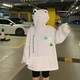 Women's Clothing Korean Version Of The Tide Autumn And Winter Couple Dressed Frogs In The Headwear Women's Hoodie Men's And Women's Hoodie Plus Thicken