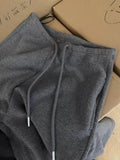 CHAO Class Recommendation! Gray Texture Arc Narrow Waist Banana Pants Women Lazy Wind Loose Leisure Trousers
