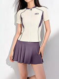 2026 New Swimsuit Female Split Two-Piece Skirt Sports Conservative Thin Swimsuit Female Student