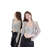 Autumn Long-Sleeved Shirt Thin Coat Two Sets Of Hottie Slimming Letters Full Of Printed Sling Vest Woman