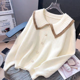 Autumn And Winter Sweater Sweet Doll-Collar Sweater Cardigan Women 2025 Hit The New Net Red Knitted Jacket Tide