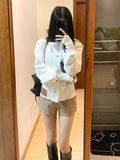 Spring And Autumn Korean High-Grade White Collar Jacket Thin Coat Women's New Loose Short Top