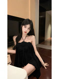 French Temperament New Pure Sexual Sexy Three-Dimensional Flower Design Bras Hanging Neck Vest Sweet Slings Women