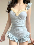2026 New Triangle Swimsuit Female Shading Thin Beach Resort Spa Swimsuit Swimsuit