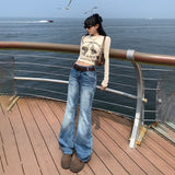 Vintage Low-Rise Tara Thorn Trousers Set Thin Drag Straight Jeans Women & Trousers Lengthened