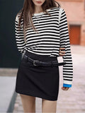 Lyselle Tiansi Bumps Striped Long-Sleeved T-Shirts For Women's Early Autumn Jackets