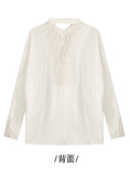 Breeze ~ Southern Pharaoh Money Loose-In-Sonn Lace Hollow Shirt Female Long Sleeve