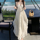 Seaside Holiday Wind Niche Chic Hanging Neck High-End Design Dress Gentle Sweet Thin Dress Summer New