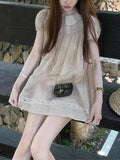 Go To The Tea Mountain Tea Break Series Apro Doll Collar Dress To Reduce The Age Of Thin A Short Skirt Woman