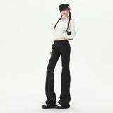[B-AREA] Visual Manual| Delicate Temperament|Low-Waisted Trousers|Sister Tants Regular