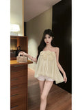 French Temperament New Pure Sexual Sexy Three-Dimensional Flower Design Bras Hanging Neck Vest Sweet Slings Women
