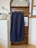CHAO Class Recommendation! Light Blue Linen Jeans Women 2026 Summer New Pumping Design Wide Leg Pants