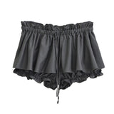 Ballet Style Leaves With Low Waist Half-Dress Summer Hottie Sexy Umbilong Twitching Rope Tight Waist A Short Skirt Girl