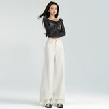 High-Waisted Narrow Version Of Broad-Legged Jeans Women's 2025 Autumn And Winter 2025 New Design Sense Loose Thin-Skinny Trousers
