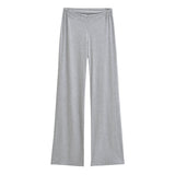 Purely Want Girl V-Shaped Waist-Hanging Feeling Modale Zip Thin Slacks Home Fitness Pants Wide Leg Trousers New