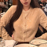 Qianjin 50 Sheep Hair Exquisite Hand Nail Embroidery Knitted Vest + Two Sets Of Cardigan