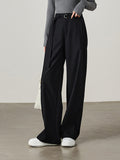 Spring 2025 New Women's Loose Thin High-Waisted Broad-Legged Straight Suit Pants Casual Drag Floor Pants Women
