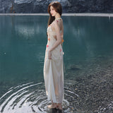 2025 In The Fog To See The Acetic Acid Hanging Dress Spring And Summer High-End Exquisite Holiday Fairy Yarn Skirt