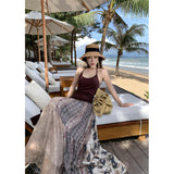 Sichuan West Original Xinjiang Tourism Wasteland Wind Wearing A New Dress With The Maillard Dress Summer 2025 New Dress Set