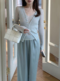 Sponge Ice Sunscreen Group Summer Just Need Thin Sky Silk Slings + Cardigans Two Sets