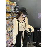 Small Fragrant Long-Sleeved Knitted Cardigan Coat Women's Autumn Design Sense Of Small Loose Thin Short Outer Coat