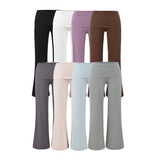 Spice Girls Jersey Knitted Loose-Fitting Trousers Autumn New Casual Straight Trousers Wide-Legged Trousers Women