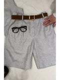 Great-Looking Summer Suit Woman 2025 Young Mature Niche Does Not Hit The Gray Linen Vest Shorts Two Sets