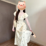 French Rag Bubble Sleeve Dress Women's Summer 2025 New Niche Temperament Beautiful Dress