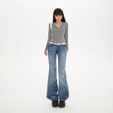 YC& Vintage Trumpet Trousers Slimming Slimming With A Small Play Autumn And Winter Jeans Woman
