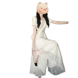 2026 Summer New French Collar Dress Female Beautiful Temperament Slim Slim Beautiful Waist