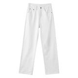 2025 Winter Explosion & On The Burst Color White Old Father Soft Broad Leg Tug Jeans