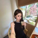 Beautiful Hot Girl Waist Dress Women's Dress French Temperament Small Black Dress Birthday Dress Skirt Short Skirt