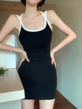 Sexy Babes Hanging Tie Dress Summer 2026 New Waist Slim Bump Color Small Bag Ass Vest Skirt