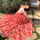 2025 New High-End Dress Seaside Resort Sling Leading Women's 2025 Summer Beach Dress