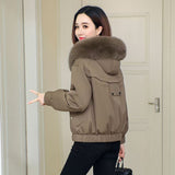 Pai Over The Women's Winter New Cotton Coat Small Man To Thicken The Waist To Keep Warm Collar Coat
