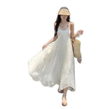In The Escape Princess Dress Lo Yuehua God Summer New Pure Desire To Hang Back Hanging Neck Hanging Dress Women Tied With Long Skirt