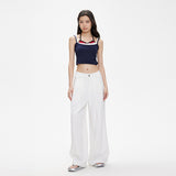 2026 Autumn Languid Wind Wide Leg Pants Women Loose Fall Feeling Folding Casual Straight Trousers Women