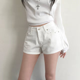 South Korea Dongdaemun 2026 Spring And Summer New Design Rivet Bag Cover Including Casual Jeans Thin Shorts Woman