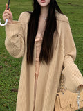 Things And Soft Long Knit Coat / All-In-One Skirt