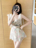 Strict New Strapped With Ajoint Swimsuit Female Senior Fairy Swimsuit Fashion Bubble Hot Spring Swimsuit