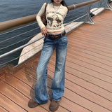 Vintage Low-Rise Tara Thorn Trousers Set Thin Drag Straight Jeans Women & Trousers Lengthened