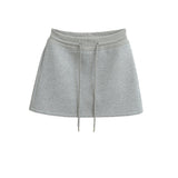 Vintage Casual Sports Gray Skirt Women Black A-Character Skirt Skirt Skirt With Hip Skirt