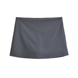Vintage Sports Low-Rise Skirt Girl Body Elastic Display Thin One Step Bottom Short Skirt Yoga Fitness Skirt
