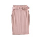 Light-Cooked Hottie Body With Belt High-Rise Half-Dress Female Pure Temperament Lustful Body Pure Ass Skirts