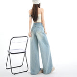1403 Light Blue Sky Wide-Legged Jeans Women 2026 Summer Thin Tall Lyselle Ice Straight Trousers